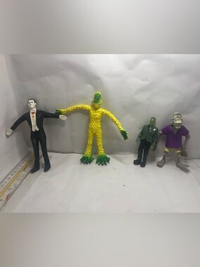 2/$12 Vintage monster toy lot creature Dracula Frankenstein skeleton
